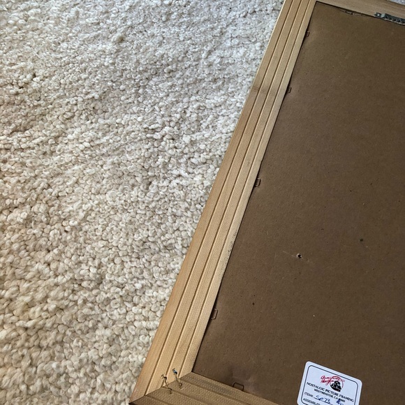 Sandy Clough Framed and Matted Signed Art Print Tea Cups Lace Custom Framed Gold - Picture 10 of 10